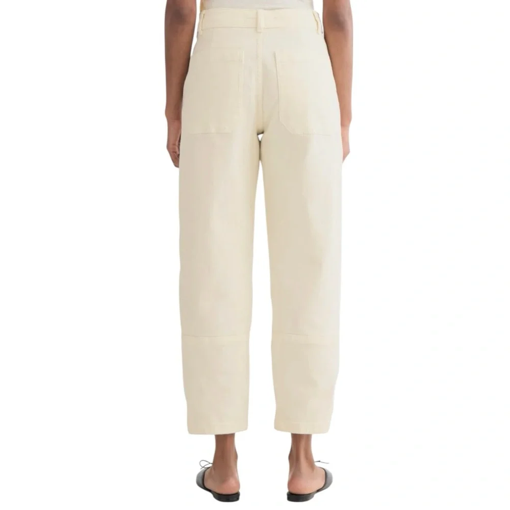 Everlane The Utility Barrel Pant Cream Denim High Rise Size 16
